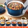 6 Quart Pot with Lid and Dual Handles for Stews/Roasting