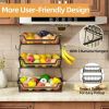 Fruit Basket Bowl Kitchen Countertop Storage Stand Holder