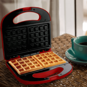 Better Chef Non-Stick Electric Waffle Maker (Color: Red)