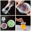 12pcs Flexible Silicone Bowl Covers, ElasticFood Storage Lids, Reusable, Dishwasher AndMicrowave Safe, Airtight Leakproof For Fresh Food Storage