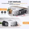 Expandable Pot Lid Organizer, Pots and Pans Lid Rack, Adjustable Pot Lid Holders for Cabinet, Clearance
