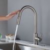 Touch Kitchen Faucet with Pull Down Sprayer; Single Handle High Arc  Pull out Kitchen Faucet; Single Level Stainless Steel Kitchen Sink Faucets with P