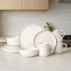 12-Piece Stoneware Dinnerware Sets with Mugs | Microwave & Dishwasher Safe | Non-Toxic Dinner Plates Bowls Set | Stackable Matte Glaze Kitchenware for